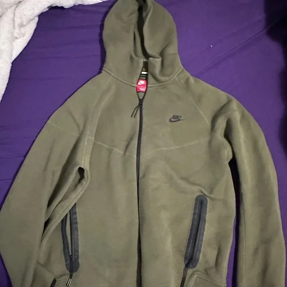 Nike Charcoal and Navy Fleece Hoodie - Picture 3 of 8